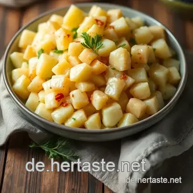 Traditioneller Kartoffelsalat Bayrisch &ndash; Ein Geschmack von Bayern Rezeptkarte