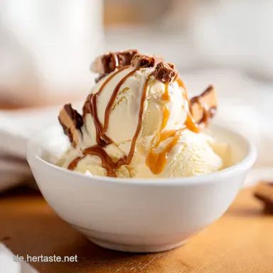 Twix Eis: Samtig und Cremig Rezeptkarte