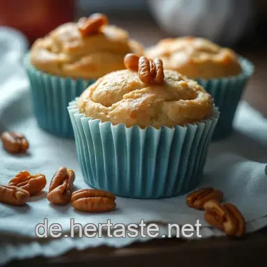 Saftige vegane Apfelmuffins mit Zimt und Waln&uuml;ssen &ndash; Einfaches Rezept Rezeptkarte