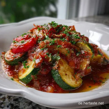 ZucchiniPckchen in Tomatensauce Low Carb I: 30-Minuten-Hit Rezeptkarte