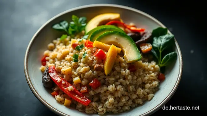 Bunte Buddha Bowl mit Quinoa und geröstetem Gemüse
