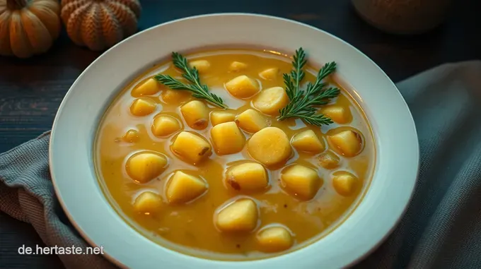 Cremige Blumenkohl-Kartoffel-Suppe mit Knoblauch und Muskat
