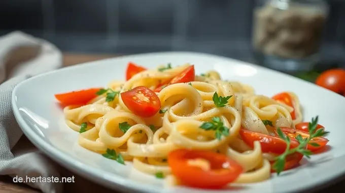 Frischer Glasnudelsalat mit Gemüse und Erdnussdressing