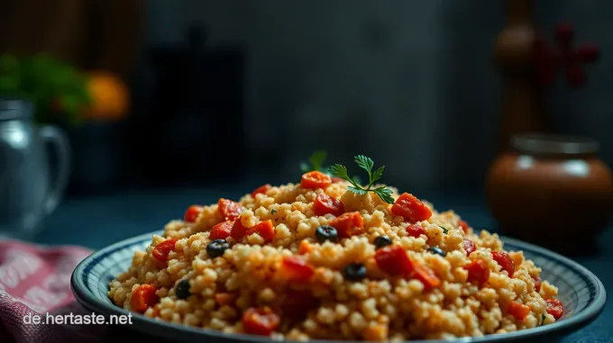 Gefüllte Paprika mit aromatischem Couscous und frischem Gemüse