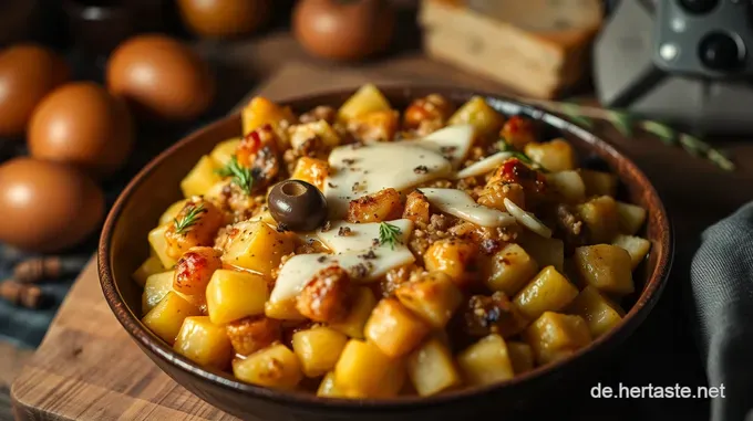 Herzhafter Brokkoli Auflauf mit Käse und Kartoffeln
