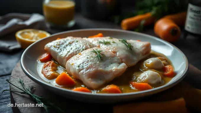 Lachsfilet im Honig-Senkraut-Marinade mit geröstetem Gemüse