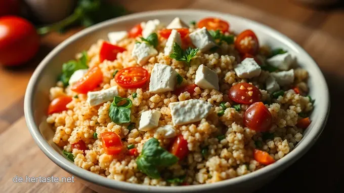 Mediterraner Quinoa-Salat mit Feta und Oliven