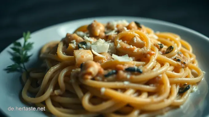 Nudeln mit Brokkoli in Knoblauch-Käse-Sauce