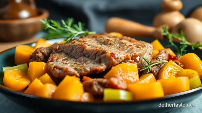 Saftiger Rinderbraten mit aromatischen Wurzeln