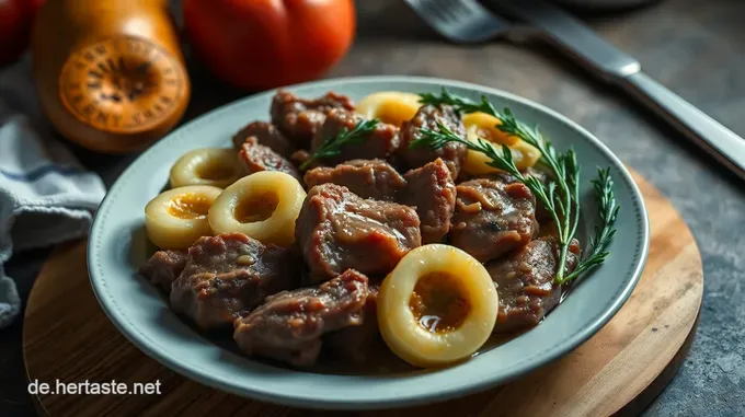 Zwiebelrostbraten mit karamellisierten Zwiebeln