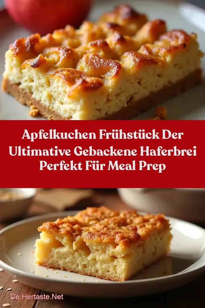 Apfelkuchen Fr&uuml;hst&uuml;ck Der Ultimative Gebackene Haferbrei Perfekt f&uuml;r Meal Prep
