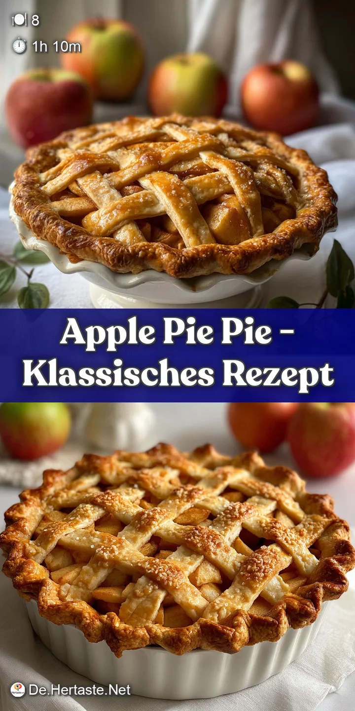 Close-up of a freshly baked apple pie showing the bubbling, caramelized apple filling through the golden-brown, flaky crust.