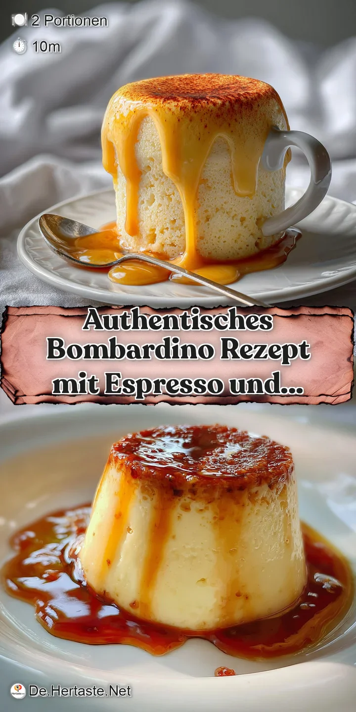 Close-up of a Bombardino; steam rises from the rich, yellow-orange drink, topped with a generous dollop of fresh cream.