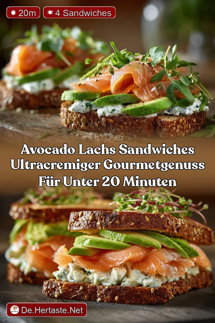 Avocado Lachs Sandwiches Ultracremiger GourmetGenuss f&uuml;r unter 20 Minuten