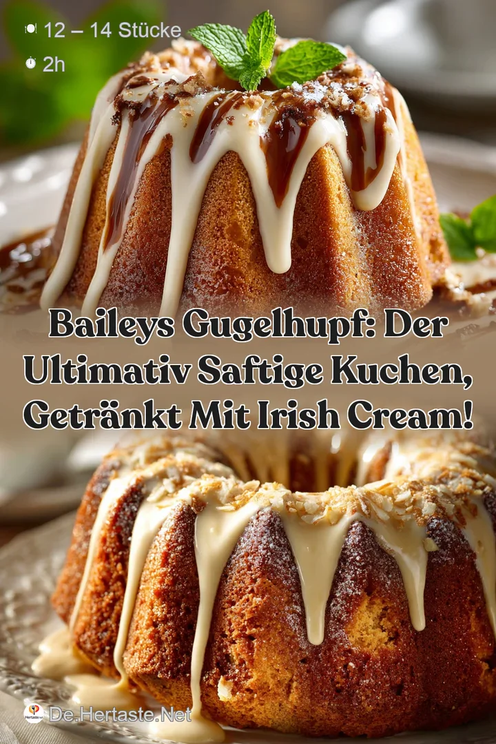 Baileys Gugelhupf: Der ultimativ saftige Kuchen getr&auml;nkt mit Irish Cream!