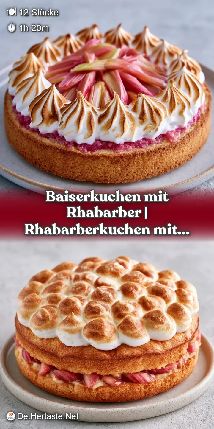 Nahaufnahme von knusprigem, wei&szlig;em Baiser und saftigen, roten Fruchtst&uuml;cken mit einer zarten, cremigen Textur.