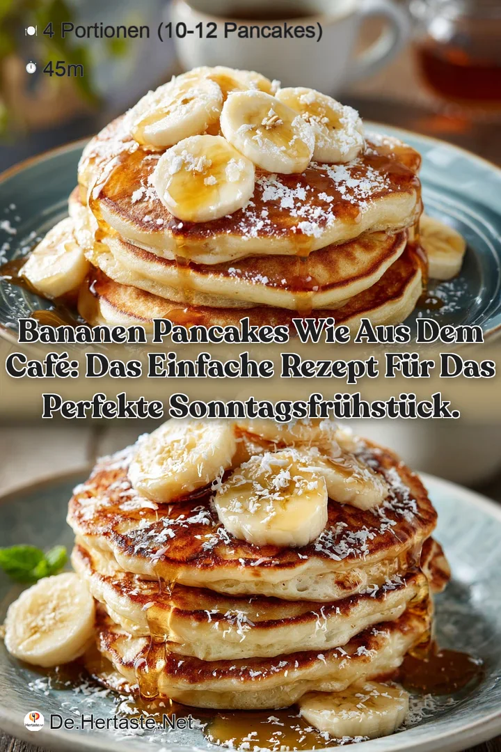 Bananen Pancakes wie aus dem Caf&eacute;: Das einfache Rezept f&uuml;r das perfekte Sonntagsfr&uuml;hst&uuml;ck.