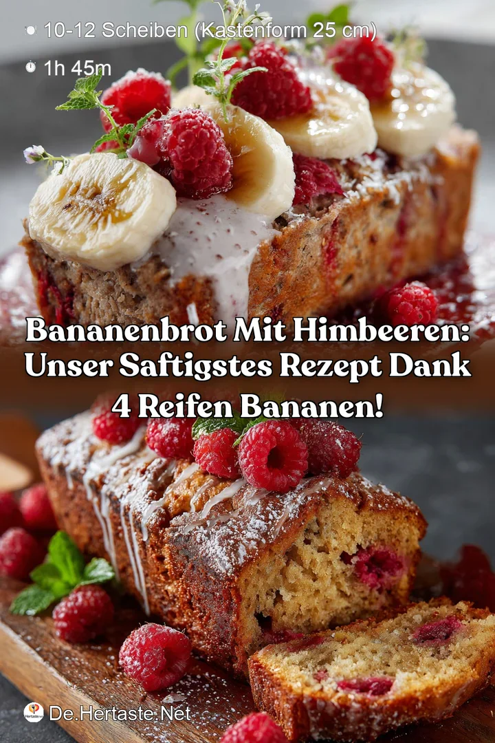 Bananenbrot mit Himbeeren: Unser saftigstes Rezept dank 4 reifen Bananen!