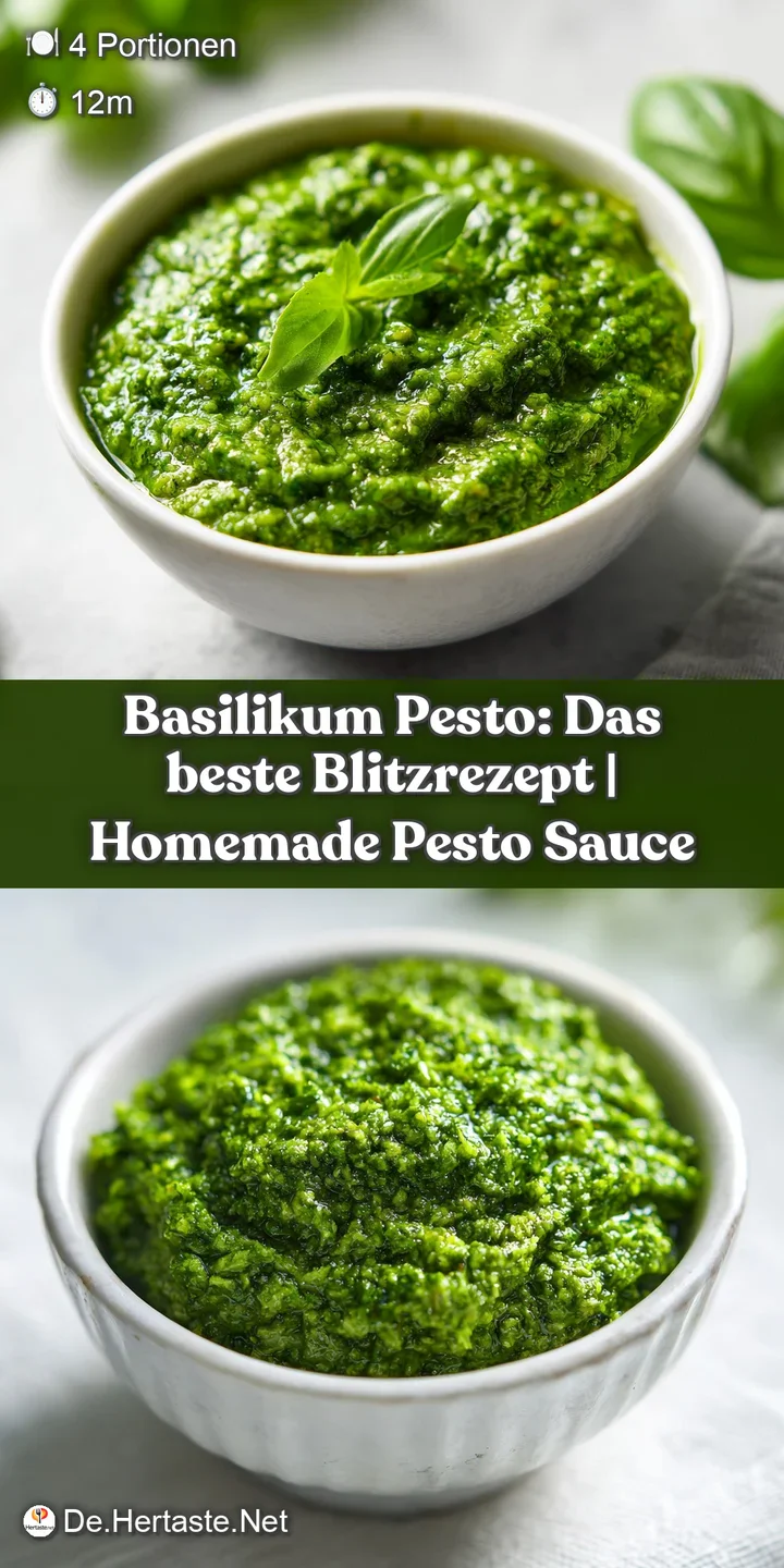 Close-up of glossy, bright green basil pesto clinging to strands of pasta, glistening with oil.