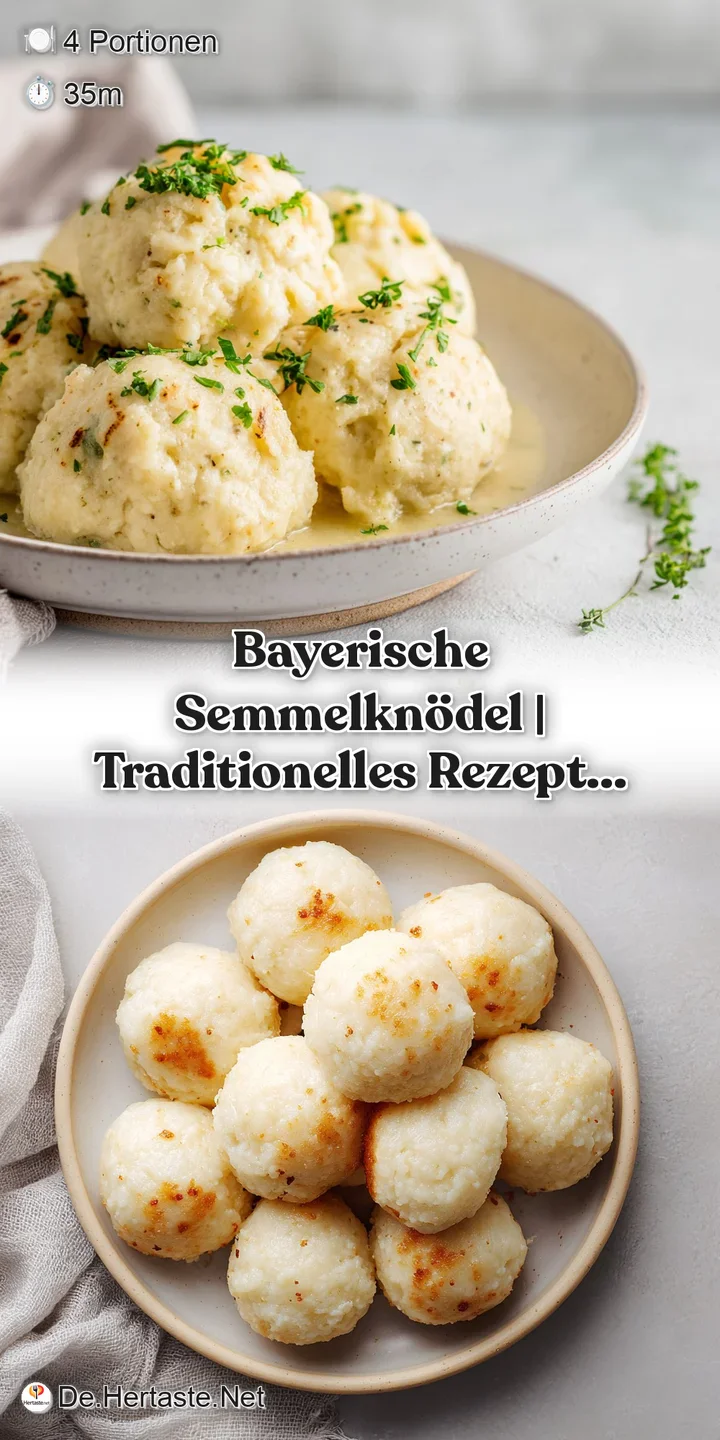 Close-up of a steaming, pale semmelkn&ouml;del with a tender, slightly porous texture.