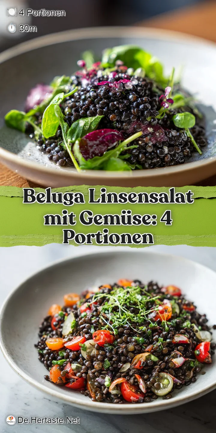 Up-close, the rich, dark beluga lentils shine amongst the colorful confetti of crisp, fresh vegetables, promising a flavor...