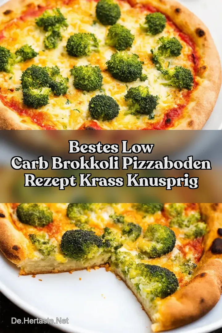 Bestes Low Carb Brokkoli PizzaBoden Rezept Krass Knusprig
