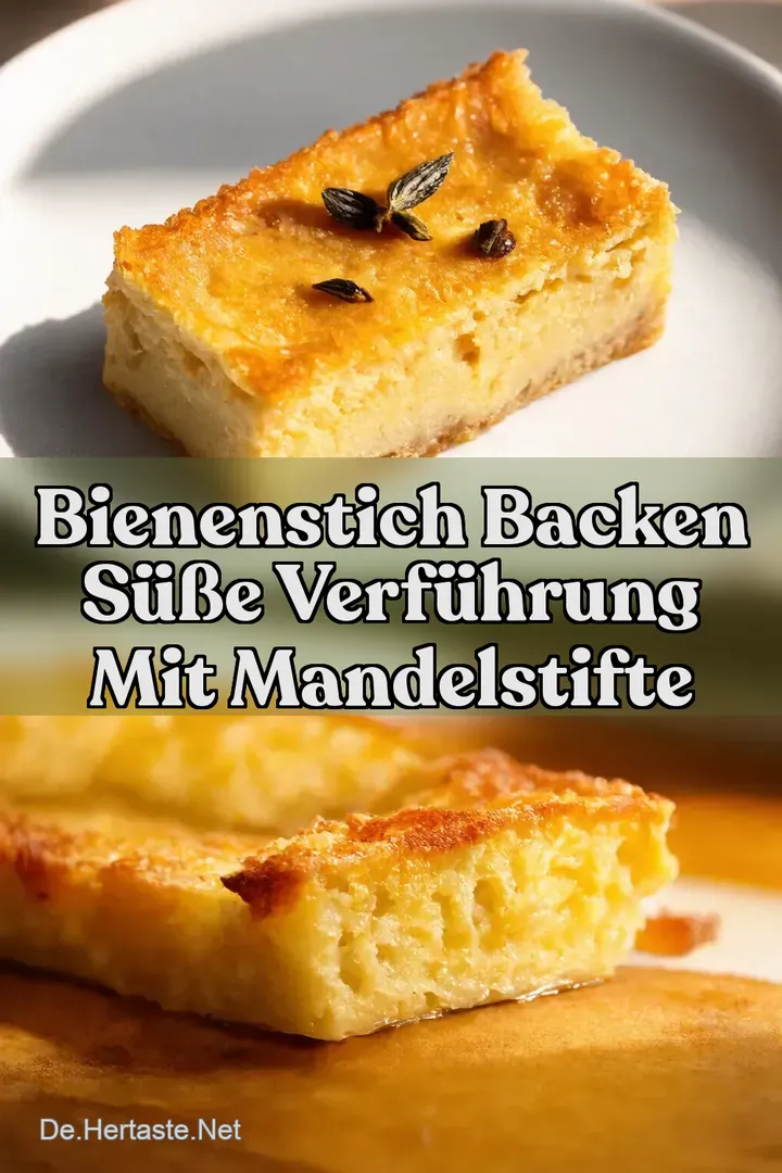 Bienenstich backen S&uuml;&szlig;e Verf&uuml;hrung mit Mandelstifte