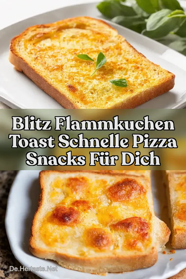 Blitz Flammkuchen Toast Schnelle Pizza Snacks f&uuml;r Dich