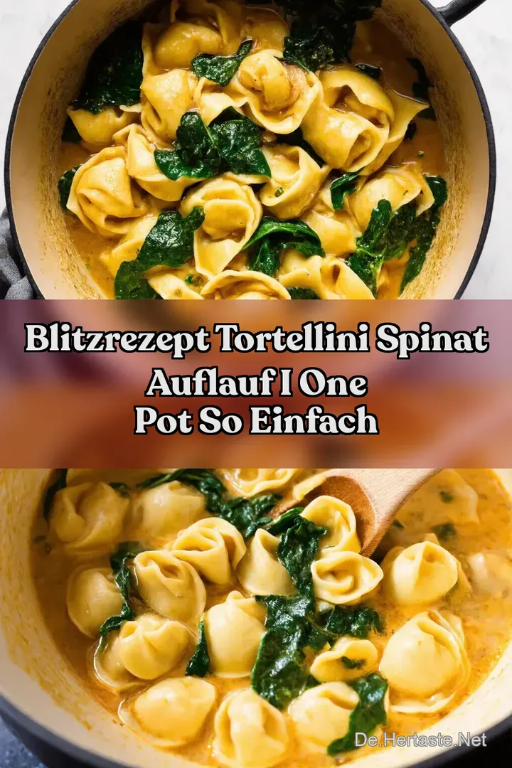 Blitzrezept Tortellini Spinat Auflauf I One Pot So einfach
