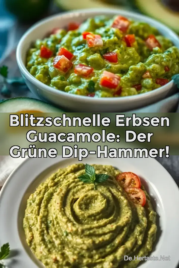 Blitzschnelle Erbsen Guacamole: Der Gr&uuml;ne Dip-Hammer!