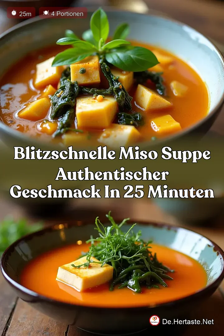 Blitzschnelle Miso Suppe Authentischer Geschmack in 25 Minuten