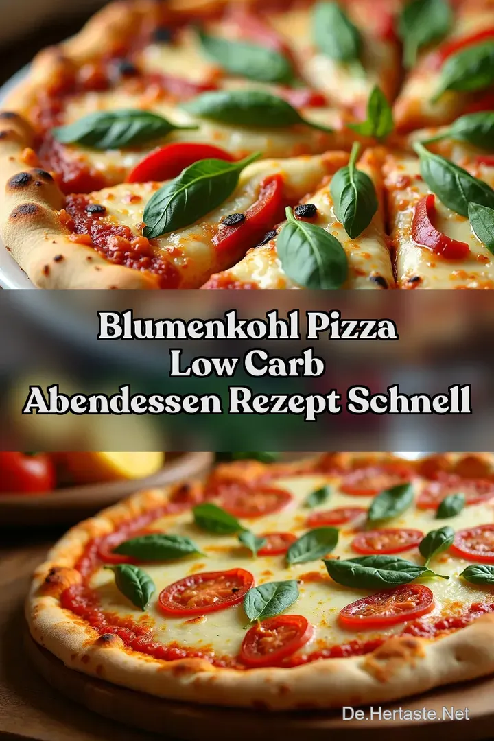 Blumenkohl Pizza Low Carb Abendessen Rezept Schnell