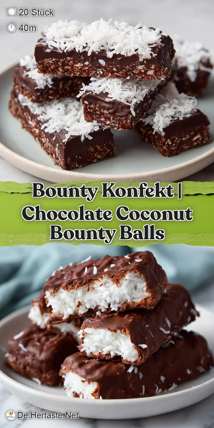 Close-up of a bitten chocolate treat revealing a moist, bright white coconut center and a thin cocoa shell.