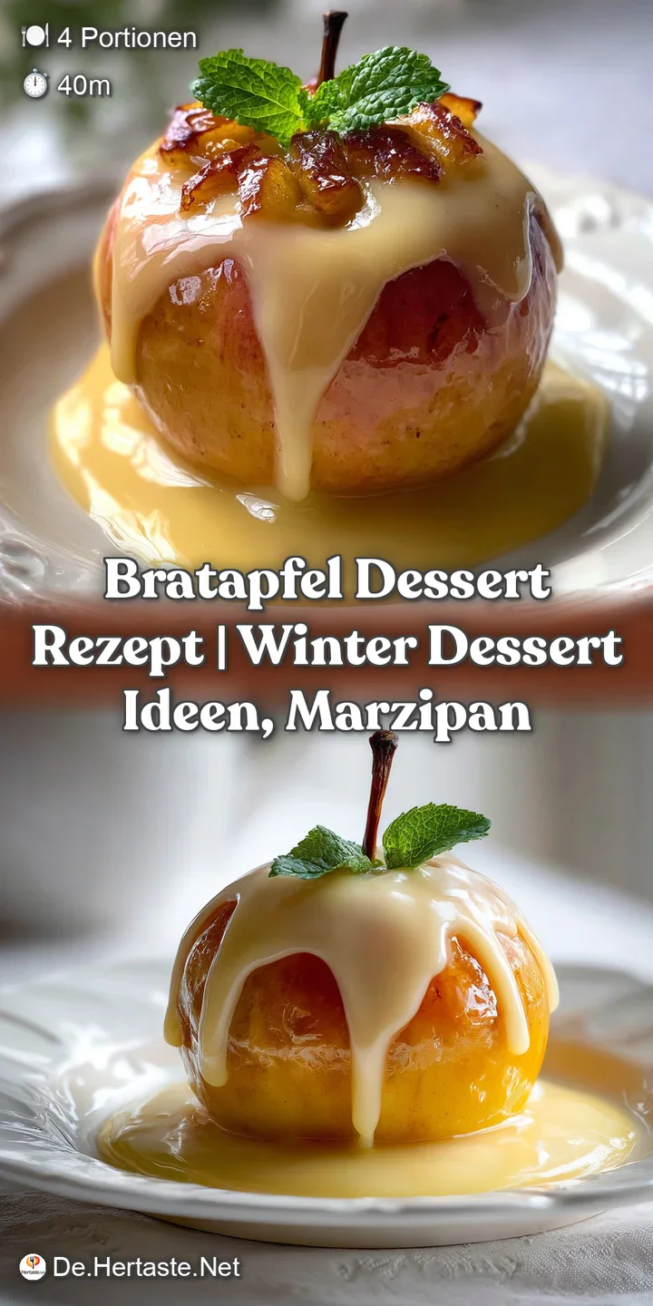 Close-up view of a baked apple. The tender fruit exudes sweet warmth; caramelized edges and a pool of syrupy sauce tempt t...