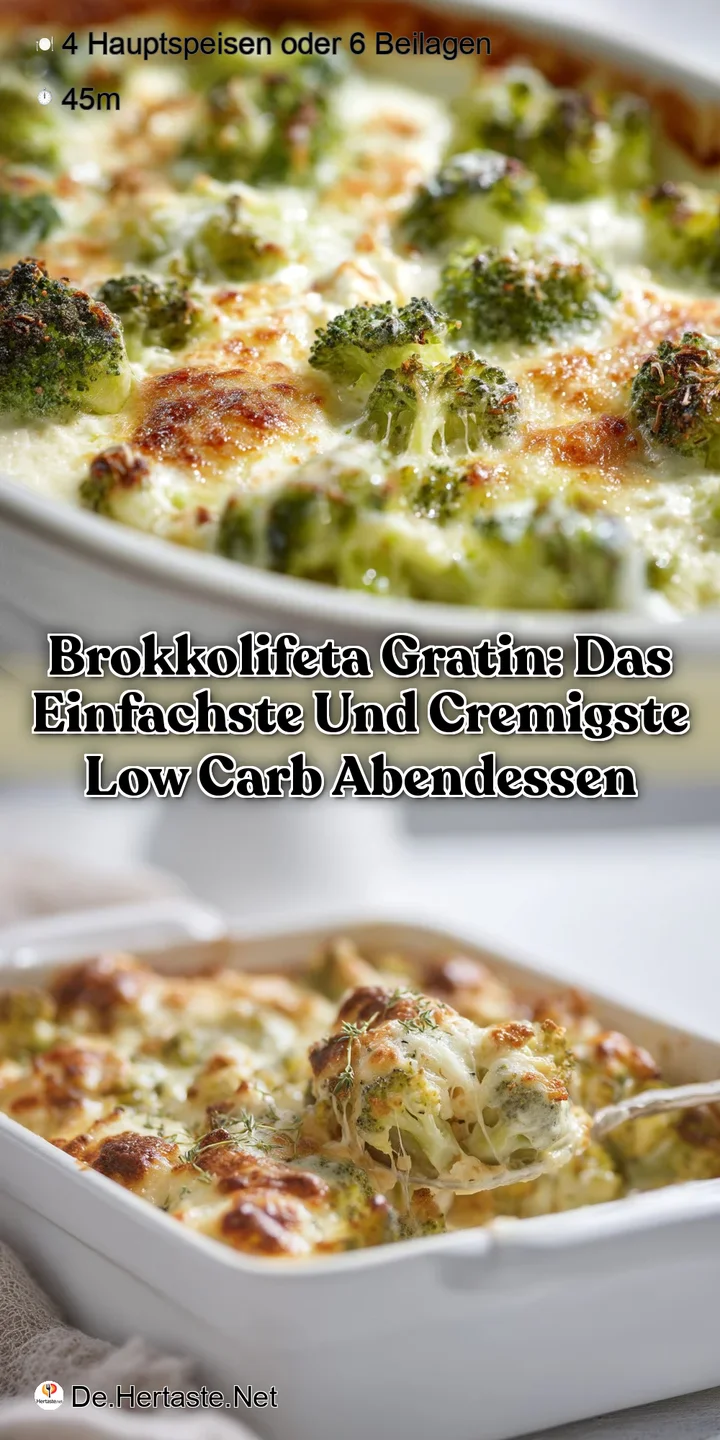 BrokkoliFeta Gratin: Das einfachste und cremigste Low Carb Abendessen
