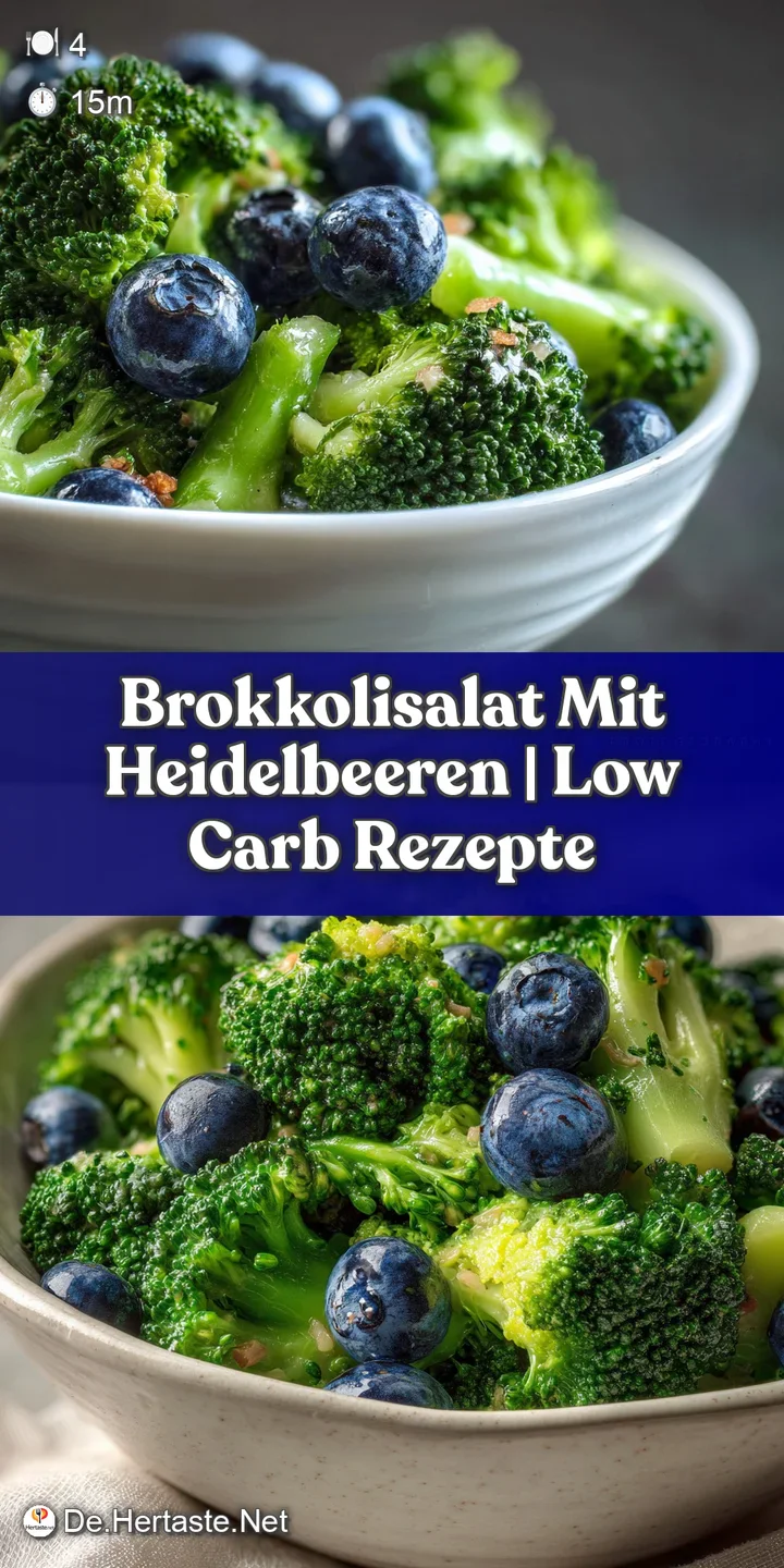 Close-up showcasing the textures of raw broccoli florets, plump blueberries bursting with juice, and slivered almonds in a...