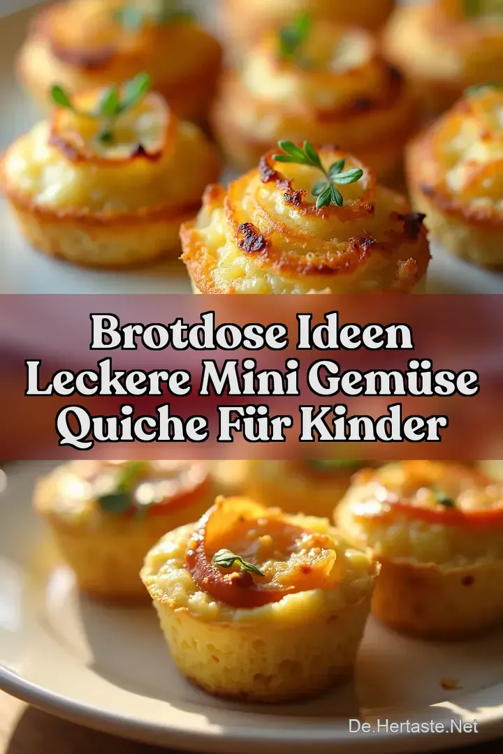 Brotdose Ideen Leckere Mini Gem&uuml;se Quiche f&uuml;r Kinder