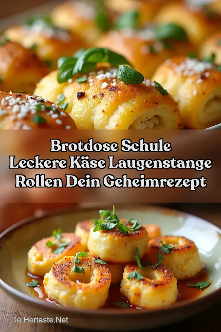 Brotdose Schule Leckere K&auml;se Laugenstange Rollen Dein Geheimrezept
