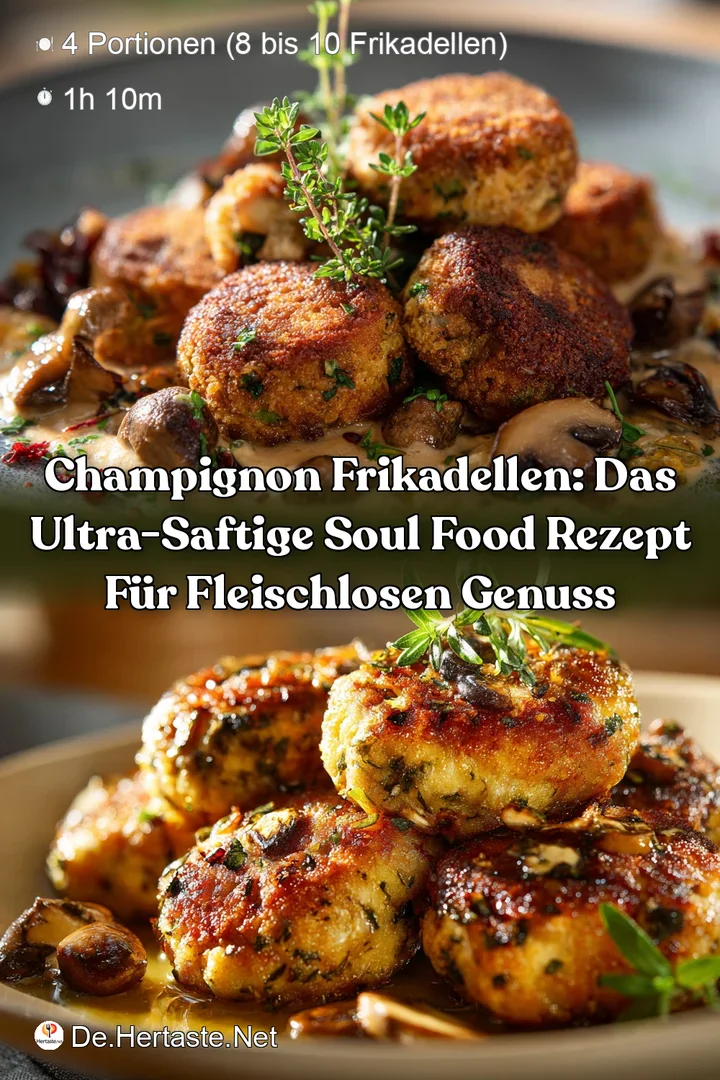 Champignon Frikadellen: Das ultra-saftige Soul Food Rezept f&uuml;r fleischlosen Genuss