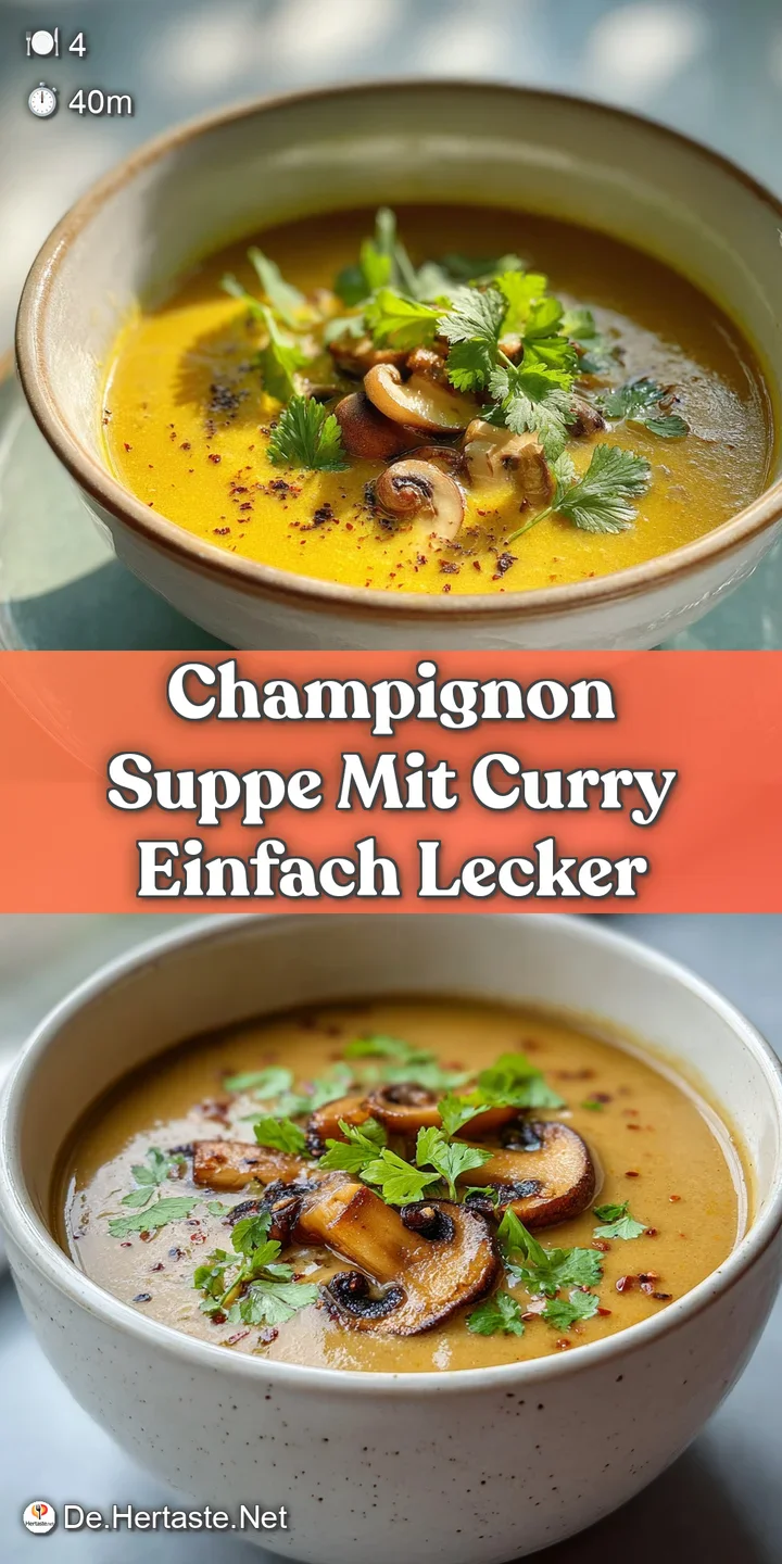 Close-up of rich, creamy mushroom soup, showcasing its velvety texture and aromatic spices. A spoonful is ready for tasting.