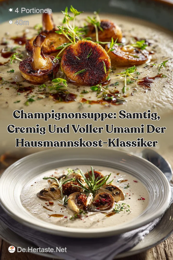 ChampignonSuppe: Samtig cremig und voller Umami der Hausmannskost-Klassiker