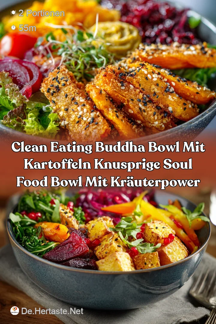 Clean Eating Buddha Bowl mit Kartoffeln Knusprige Soul Food Bowl mit Kr&auml;uterPower