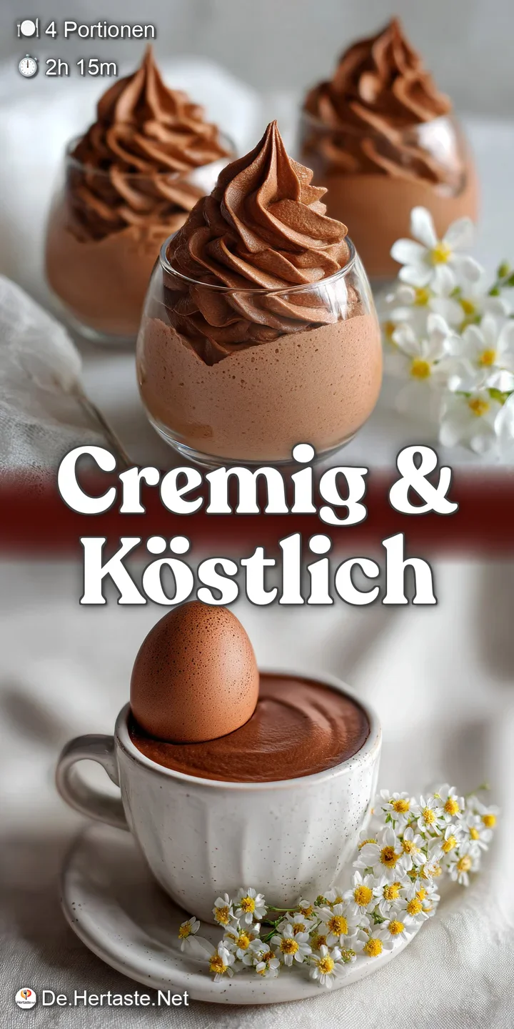 Close-up of a decadent dark chocolate mousse, its velvety texture catching the light, topped with a cloud of freshly whipp...