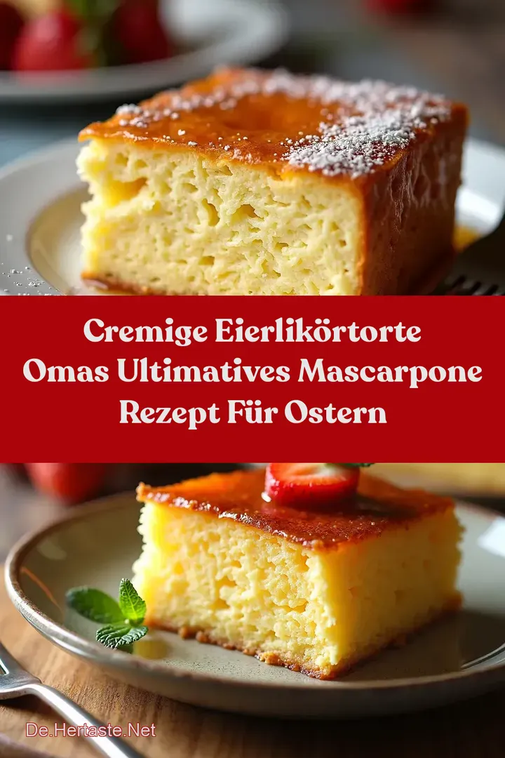 Cremige Eierlik&ouml;rtorte Omas Ultimatives Mascarpone Rezept f&uuml;r Ostern