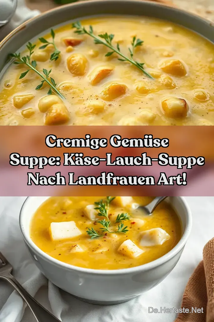 Cremige Gem&uuml;se Suppe: K&auml;se-Lauch-Suppe nach Landfrauen Art!