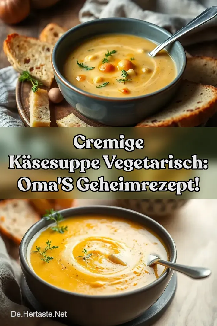 Cremige K&auml;sesuppe Vegetarisch: Oma s Geheimrezept!