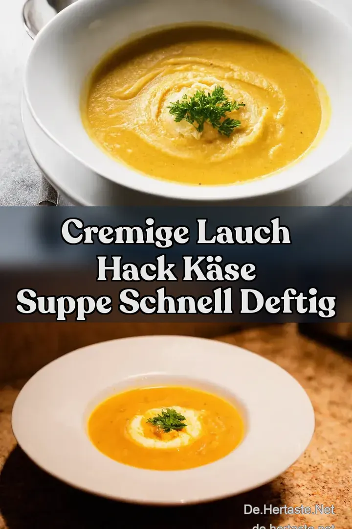 Cremige Lauch Hack K&auml;se Suppe Schnell Deftig