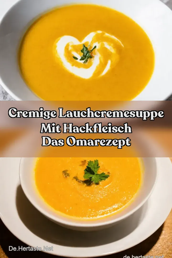 Cremige Lauchcremesuppe mit Hackfleisch Das OmaRezept