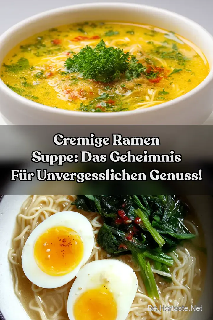 Cremige Ramen Suppe: Das Geheimnis f&uuml;r unvergesslichen Genuss!
