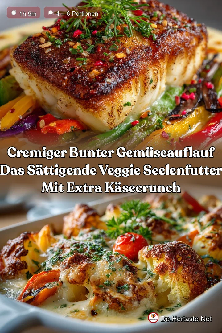 Cremiger Bunter Gem&uuml;seauflauf Das s&auml;ttigende Veggie Seelenfutter mit extra K&auml;seCrunch